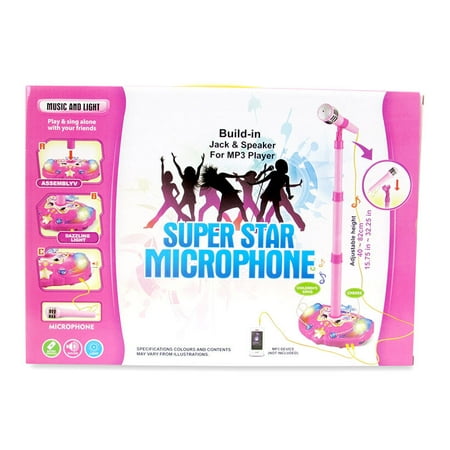 - Music Pink Children's Karaoke Mic with Stand