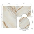 thumbnail image 3 of White Gold Marble Pattern Bathroom Rugs Sets 3 Piece,Toilet Cover Set,Absorbent Non Slip Bathroom Mats Sets with U-Shaped Contour Rug Toilet Rug Set, 3 of 5
