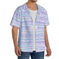 thumbnail image 4 of Sigee Striped Gradient Print Men's Shirts Casual Button Down Short Sleeve Summer Beach Shirt Hawaiian Vacation Shirts Tee Shirt-Large, 4 of 7