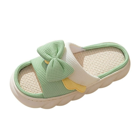 

NEW Linen Slippers FemaleHousehold Cartoon Four Aeasons Light Weight Home Slippers Flip Flops Flax Slippers Indoor Bedroom I Do Slippers for Women