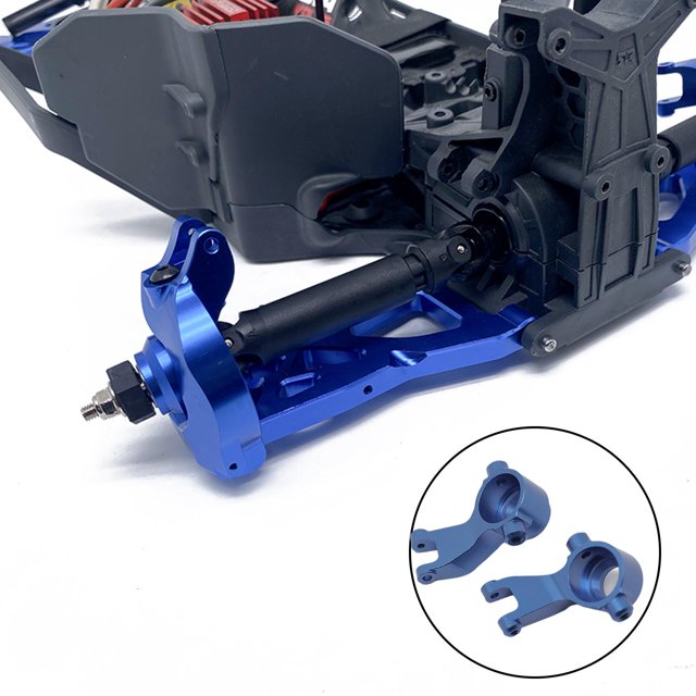 Copa de dirección de aleación de aluminio a Escala 2x 1/10 para accesorios Arma RC Azul perfke Bloque de dirección delantero