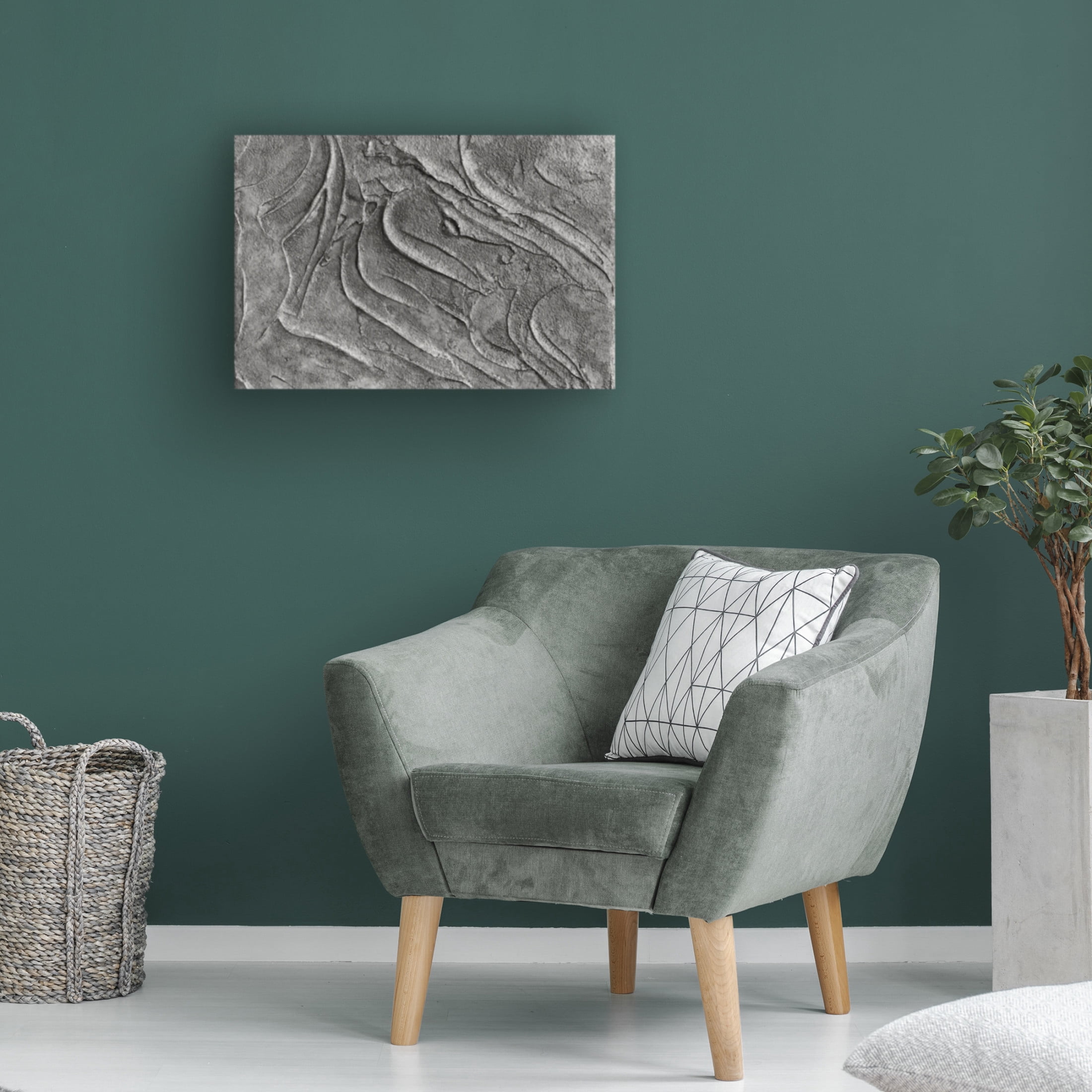 Canvas Wall Art - Bilge Paksoylu 'Tex1 1 Grey Dsc4506' Wall Art for Living Room, Bedroom, or Office D?cor by Trademark Fine Art - 19 x 12 Inches