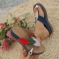 thumbnail image 1 of Tranfacy Chaussures d'Été, Sandales de Plage pour Femmes, Sandales de Plage à Talon Compensé à la Mode pour Femmes, Mode Décontractée Polyvalente à Agencement de Couleurs, Semelle Épaisse, Style Printemps et Été, 1 of 4