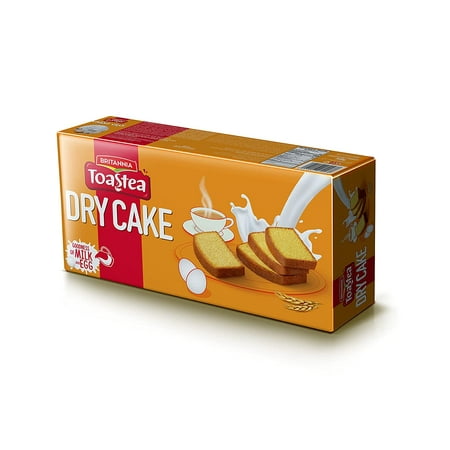 Britannia Toastea Dry Cake 10.75oz (300g) - Biscotte De Semoule - Delightfully Smooth, Soft and Delicious Cake - Breakfast & Tea Time Snacks (Pack of 1)
