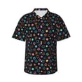 thumbnail image 1 of Fotbe Multi-Colored Stars Camisa Hawaiana para Hombre Unisex – Camisa Casual de Verano con Botones de Manga Corta de Algodón y Lino,X-Large, 1 of 7