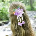 thumbnail image 4 of QUMIIRITY 1Par Accesorio Para El Estilo Chino Con Clip De Flor Lavanda Y Borla, 4 of 7