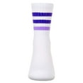 thumbnail image 6 of MeMoi  Two Tone Varsity Stripe Crew Socks - Girls - Female, 12, Blue, 6 of 8