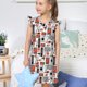 thumbnail image 4 of Balery Modern Life Camisón de princesa para niñas, pijama de algodón con mangas abullonadas, suave y bonito.-Medium, 4 of 6