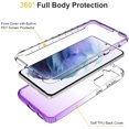 thumbnail image 3 of Pour Samsung S21 Plus Étui Étui de Téléphone Mince en Cristal Pare-Chocs Transparent Robuste avec Protection Rigide PC+TPU Souple Anti-Chute Anti-Rayures (Violet 6.7 Pieds' 2021), 3 of 7