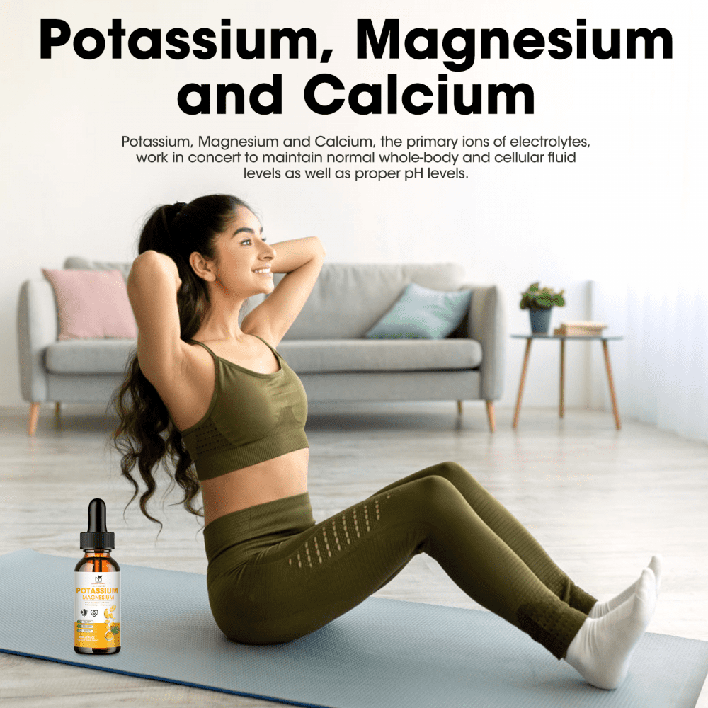 (2 Pack)Potassium Magnesium Supplement Liquid,Magnesium Liquid Drop with Magnesium Citrate,Calcium,Potassium,Vitamin D3, K2 - Magnesium Taurate Supplement for Bone,Heart,Energy,Muscle Support,4 OZ