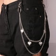 thumbnail image 4 of Visland Anti-deform Pants Chain Eye-catching Alloy Double-layer Heart Shape Body Jewelry for Daily Use, 4 of 9