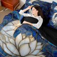 thumbnail image 4 of Homewish Mandala White Lotus Bedding Comforter Set 7pcs for Female, Bohemian Mystic Moon King Bedding Sets, Hippie Style Reversible Bed Sheets, Breathable Home Decor, 4 of 7