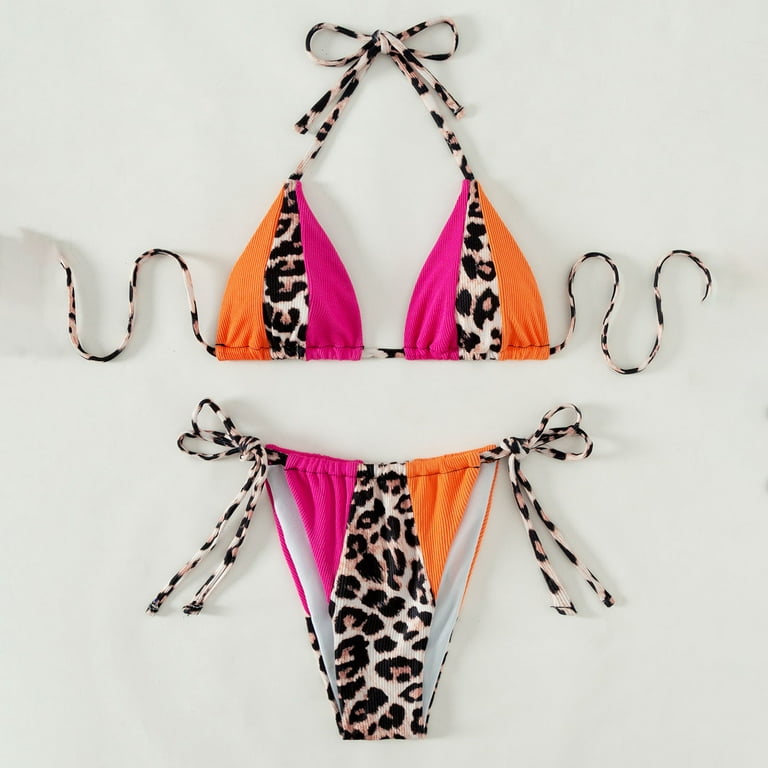 Sexy Print Bandage Patchwork Swimsuit Four Piece Set (With Paddings) Sexy Print Bandage Patchwork Swimsuit Four Piece Set (With Paddings)