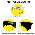 thumbnail image 4 of ICEANT 2 Pack 6FT Stretchable Tablecloth, Waterproof Spandex, Wrinkle Resistant for Dining、 Wedding Party, Black, 4 of 7