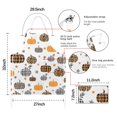 thumbnail image 7 of Fall Pumpkins Stars Pattern Apron-Garden Aprons for Women with Pockets-Cotton Linen Waterproof Kitchen Cooking Gardening Aprons Adjustable for Kitchen,Cooking,BBQ and Salon 33"x27", 7 of 7