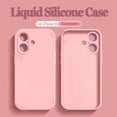 thumbnail image 3 of New Luxury Original Liquid Silicone Phone Case For iphone 16 15 14 13 12 11 Pro Max Plus Lens Protection Shockproof Back Cover Black For iPhone 13 ProMax, 3 of 6