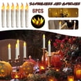 thumbnail image 1 of Xihbxyly Velas Led Cónicas Sin Llama, Llama Amarilla Suave y Parpadeante, a Pilas, para Uso En Interiores y Exteriores, Ideales para Bodas, Navidad y Fiestas, Iluminación Romántica, Juego de 6, 17 Cm, 1 of 2