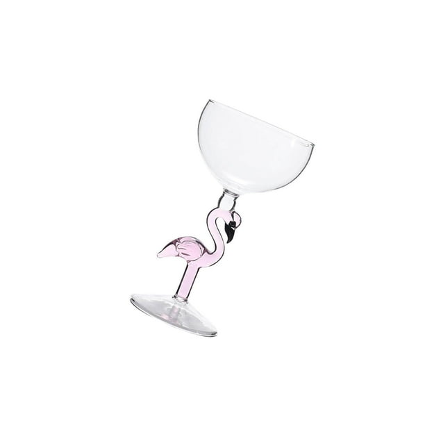 Unique Pink Flamingo Wine Glasses Transparent for Birthday Celebrations