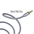 thumbnail image 2 of Essager Phone Earphone Extender Cable 3.5mm Extension Cord Headphone Headset Braided Audio Cable  2 Meter, 2 of 10