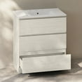 thumbnail image 6 of Liberte 30" Freestanding Bathroom Vanity in White Oak with 3-Hole Widespread Sink Top, 6 of 6