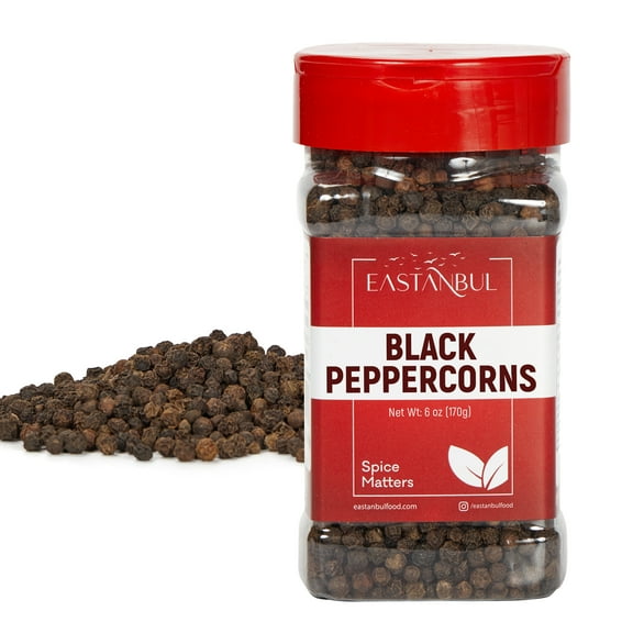 Eastanbul Black Peppercorns Whole, Whole Peppercorns for Grinder Refill,6oz