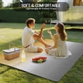 thumbnail image 4 of Outdoor Rug 5x8 ft Yellow Gray Gradient Waterproof Outdoor Patio Rug Mat Non Slip Outside Area Rugs Carpet for RV,Camping,Porch,Deck,Pool,Balconybackyard,Abstract Watercolor, 4 of 9
