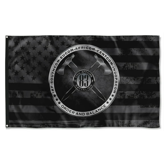 Cayyon 83rd Civil Affairs Flag 3x5Feet Military Banner with 2 Brass Grommets