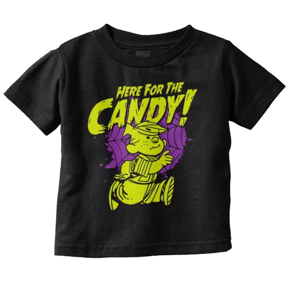 Dennis Cartoon Here For The Candy Toddler Boy Girl T Shirt Infant Toddler Brisco Brands 6M