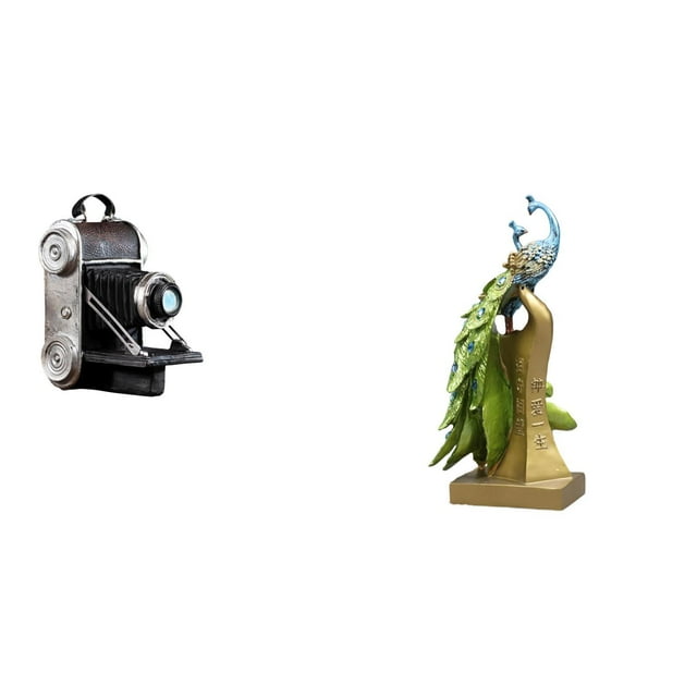 Estatua De Cámara, Adorno De Resina, Accesorio Decorativo único Para Vitrinas, Amigos, Bar, Familia, Estatua De Pavo Real, Escultura De Animal, Adorno De Escritorio, Figura Decorativa Para