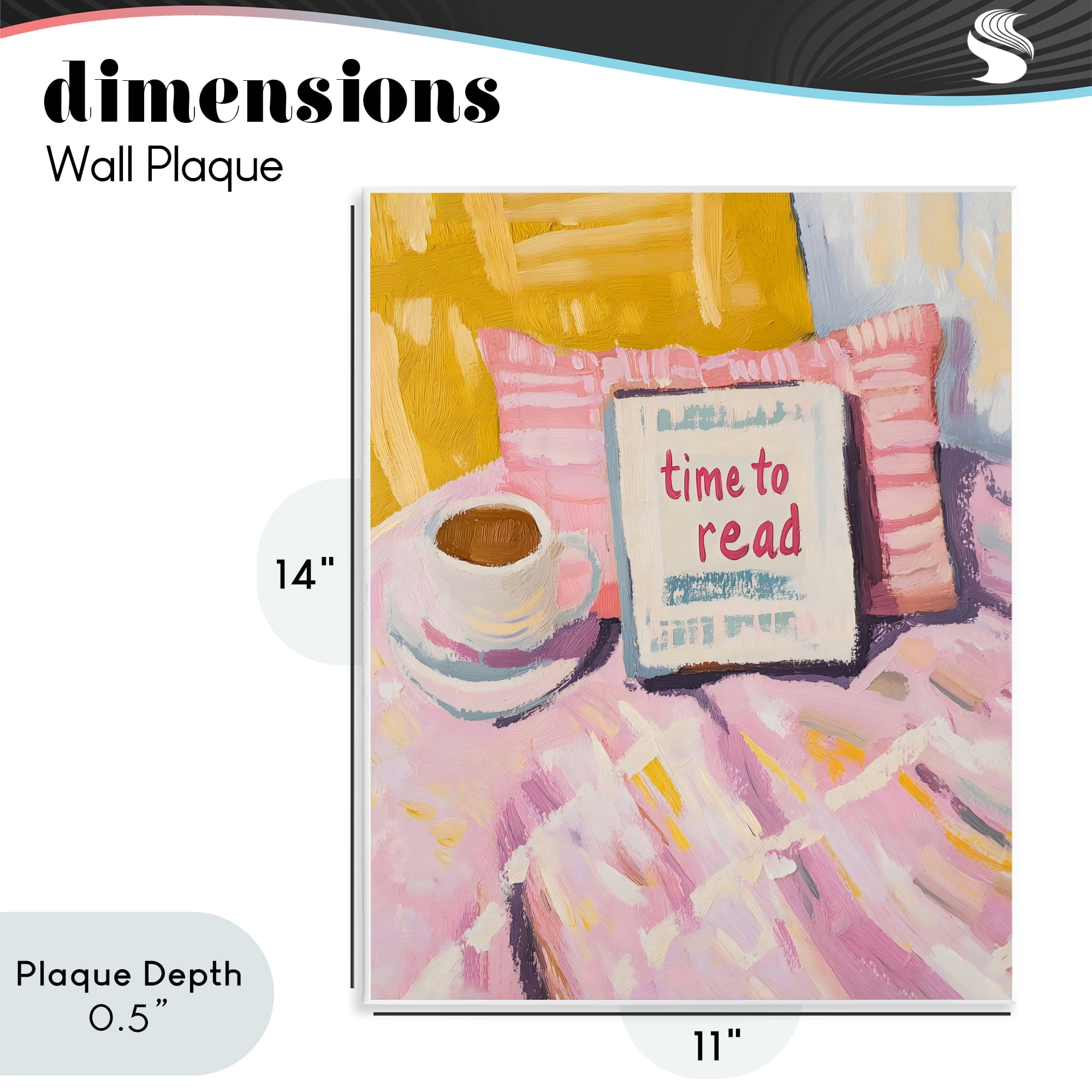 Stupell Industries Time To Read in Morning Wall Plaque Art, design by The Prints Vibe