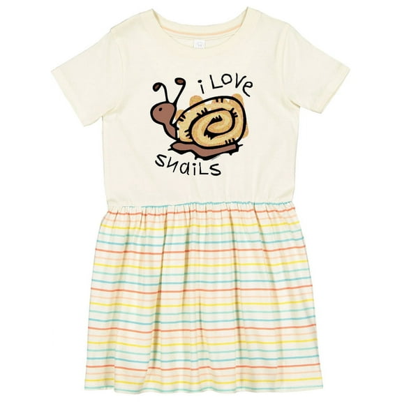Inktastic I Love Snails Girls Toddler Dress
