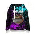 thumbnail image 5 of Sudadera con capucha 3D de Disney Baby Yoda para niños y niñas, bonita y moderna, informal, para hombre y mujer, regalos de Navidad, 5 of 5