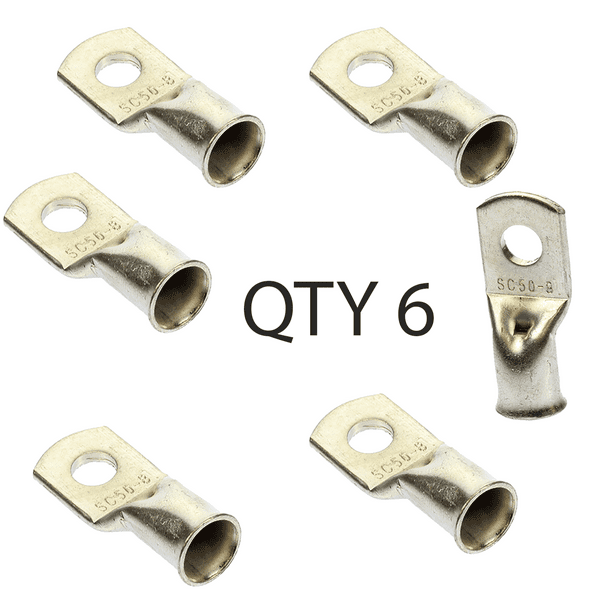 Wire Ring Terminal Nickel Copper 1/0 AWG Gauge 5/16" Connectors