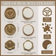 thumbnail image 3 of 60 Pcs Bronze Gold Rosemary Wax Seal Stickers, Self-Adhesive Decorative Vintage Embossed Envelope Seal, 3 Floral Designs for Wedding Invitations Gift Wrapping, 3 of 11