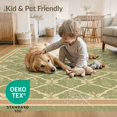 thumbnail image 4 of ODIKA 6'x9' Washable Area Rug Boho Trellis Distressed Farmhouse Border Ornamental Scrolls Vintage Flowing for Family Room, Living Room, Master Bedroom, Non-Slip, Easy Care, 4 of 7