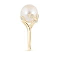 thumbnail image 6 of Angara Freshwater Cultured Pearl Olive Leaf Bypass Ring in 14K Yellow Gold for Women | June Birthstone Jewelry for Her, 6 of 8
