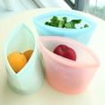 thumbnail image 2 of Reusable Silicone Food Storage Bags - Leak-proof, Airtight Fridge and Freezer Containers | 500ml, 1000ml, 1500ml | Great for snacks, fruits, and vegetables | Clear design with zipper closure, 2 of 15