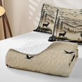 thumbnail image 4 of Erosebridal Rustic Deer Moose Quilt Full for Women Men, Farmhouse Mountain Print Full Bedspread Sets, 3 Pieces, 4 of 7