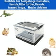 thumbnail image 3 of Reptile Feeding Box Hamster Breeding Box Cage Mice Small Animals, Black, 3 of 8