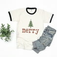 thumbnail image 4 of Merry Christmas Tree Stars - Women's Ringer Graphic T-Shirt, 4 of 7