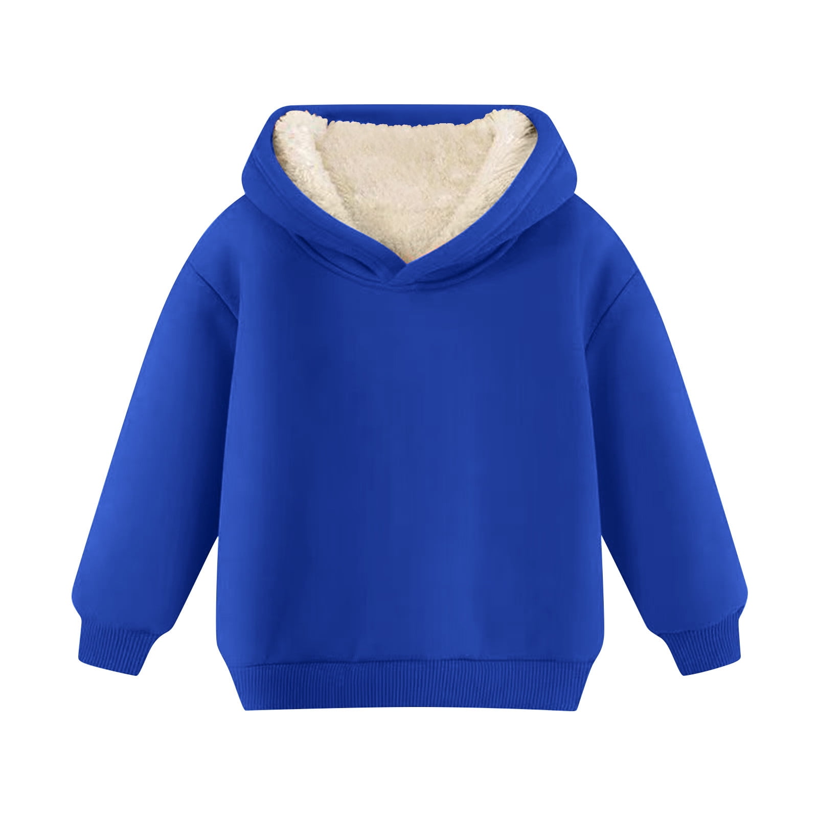 Unisex Boys Girls Fleece Lined Sherpa Hoodie Toddler Warm Winter