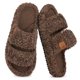 thumbnail image 1 of Zapatillas EverFoams Fuzzy de espuma viscoelástica con punta abierta para mujer, color moca, 1 of 7