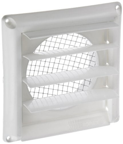 GG-4W Imperial 4" Louvered Vent Cap with Metal Screen White 