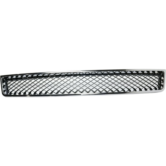 Front Bumper Grille Compatible with CHEVROLET AVALANCHE 07-13/TAHOE 07-14 Lower Plastic Chrome Shell/Black Insert