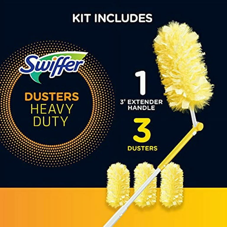 Lotta Swiffer 360 Dusters Extendable Handle Starter Kit, 3 Count Duster Refill