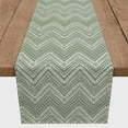 thumbnail image 3 of Creative Products Abstract Chevron Sage Green 16x90 Poly Twill Table Runner, 3 of 3