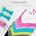 thumbnail image 4 of Alyce Ives Intimates Seamless Girls Sports Bra, Pastels, M, 7 Pack, 4 of 7