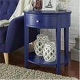 thumbnail image 1 of Chelsea Lane Oval Wood Accent Table with Drawer, Twilight Blue, 1 of 5