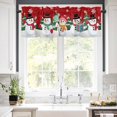 thumbnail image 5 of Cute Snowman Valances for Windows Snowflake Winter Red Christmas Rod Pocket Curtain Valance Window Treatment Short Curtains for Kitchen Living Room, 60"x18", 5 of 5