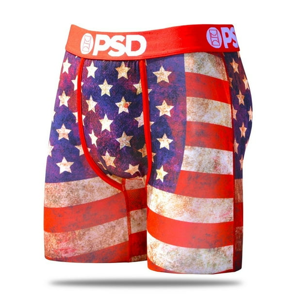 PSD PSD Underwear Mens American Flag Microfiber Boxer Brief (American